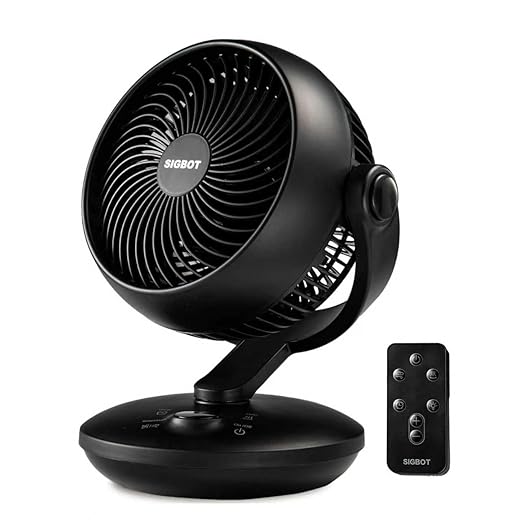 Fan for Bedroom with Remote,Ultra Quiet Desk Fans,with 3 Modes,8 Speeds,9-Hour Timer,10 inch,High-Velocity Cooling,Auto Oscillation Table Fans,Touch Control,for Home,Dorm&Office