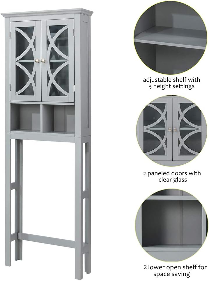 Buy Glitzhome 68.25 Inch Wooden Free Standing Storage with