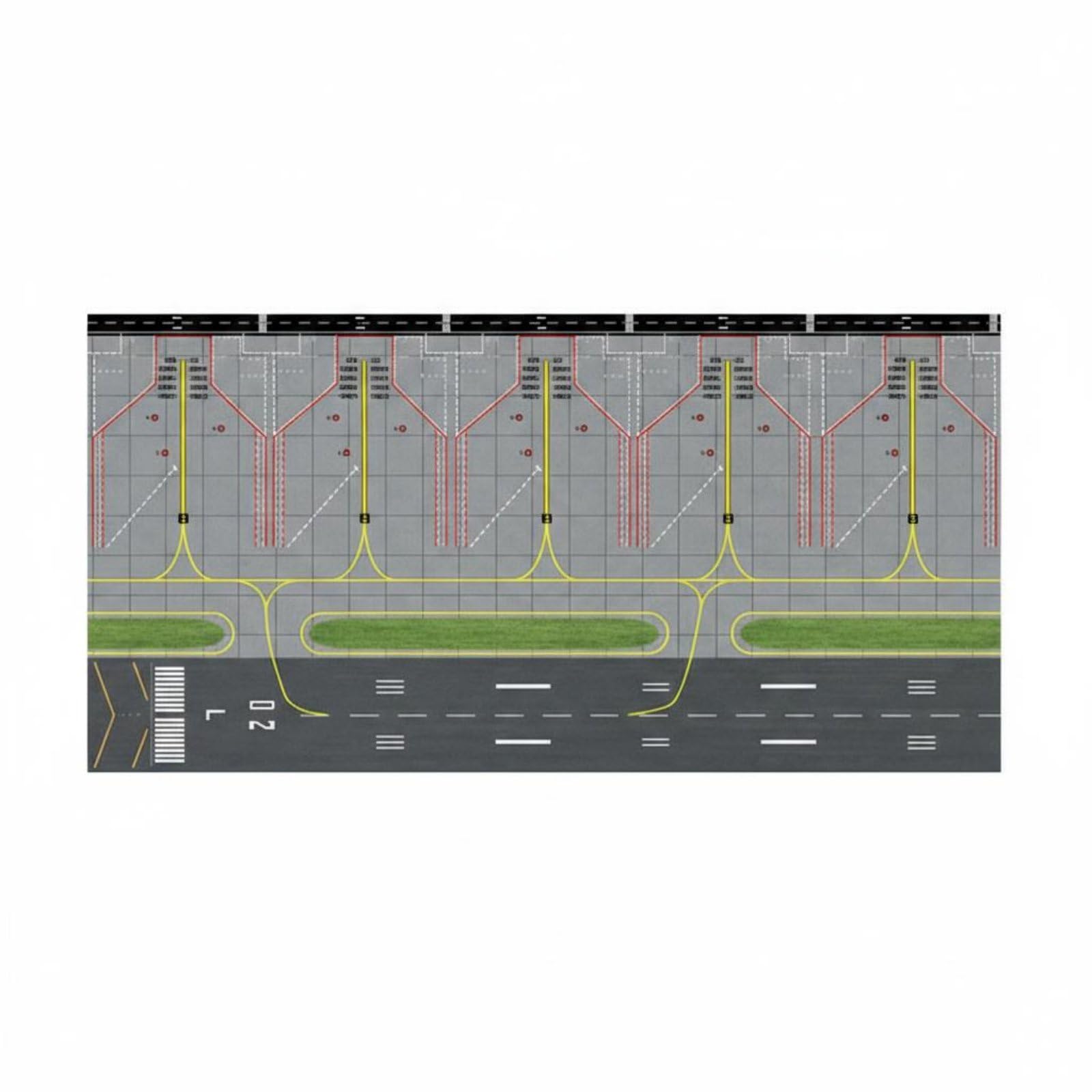Aircraft Airport Background Board Waterproof Airport Scene Mat Mat, 1x05m, 5 Slots Film-picture-28