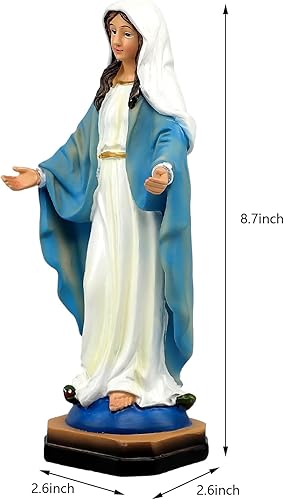 Miniatura 6 de Estatua de la Virgen María la Santísima Madre Estatua de la Virgen María Católica Bendita Regalo religioso Estatua de la Virgen María Estatua de la