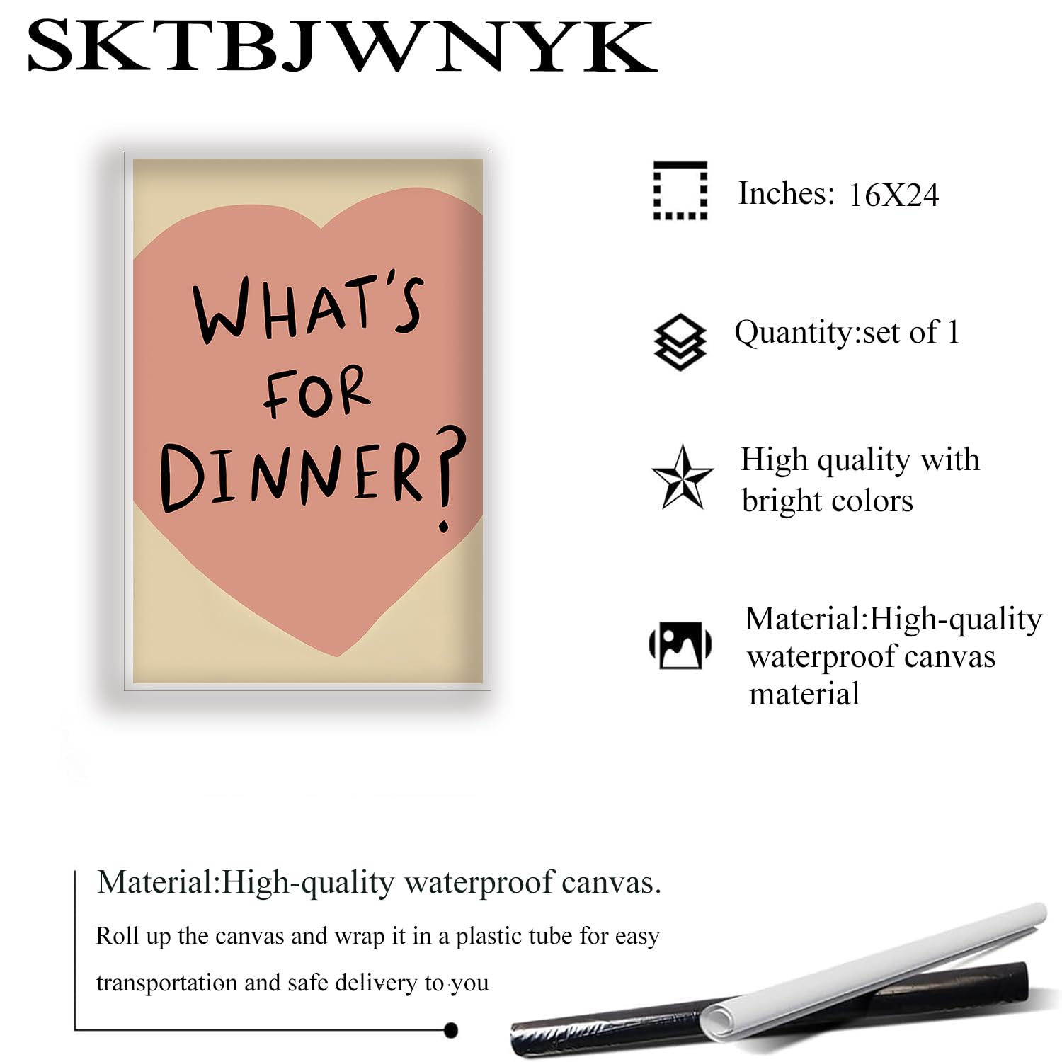 Nowoczesna typografia do jadalni Sztuka Co na obiad? Minimalistyczne plakaty kuchenne Typografia Wydruki Śmieszne Wystrój Jadalni, Modne plakaty kuchenne w gospodarstwie rolnym, estetyczna dekoracja