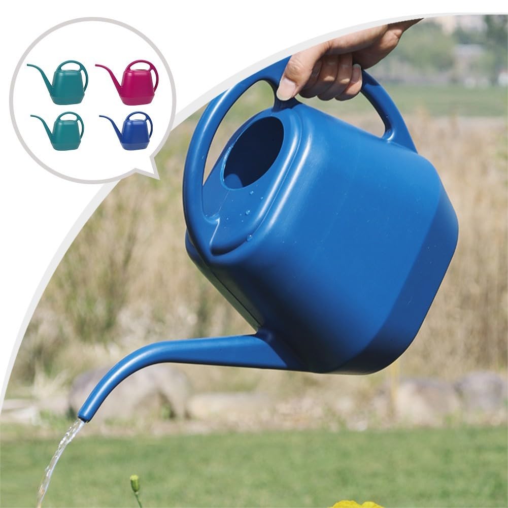 Regadera de Jardín 4L Plástico Grueso Boca Larga para Plantas Interior Exterior Riego para preciso Color para verde(Dark Green)