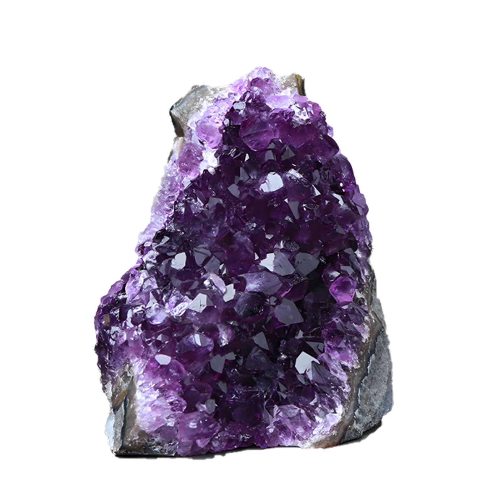 QWZTAEOZA Purple Amethyst Quartz Crystal Cluster Geode Druzy for Feng Shui, Lucky Home Decor Spiritual Gifts,100~200g