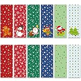 60 Pieces Christmas Bookmarks Christmas Holiday Bookmark for Kids Christmas Character Bookmarks with...
