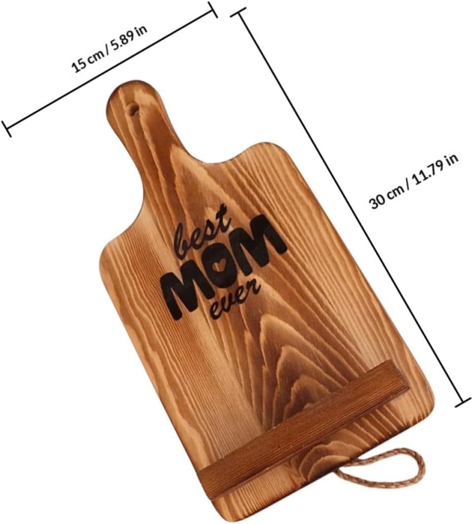 Cooking Recipe Book Stand for Home Desktop Use, Pine Wood Tablet Holder with Wear Resistance and Dirt Resistance, Simple Appearance Design for Mother's Day