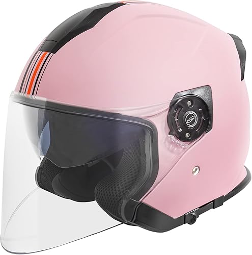 VCAN V88 - Casco de motocicleta de cara abierta de 34, aprobado por ECE y DOT