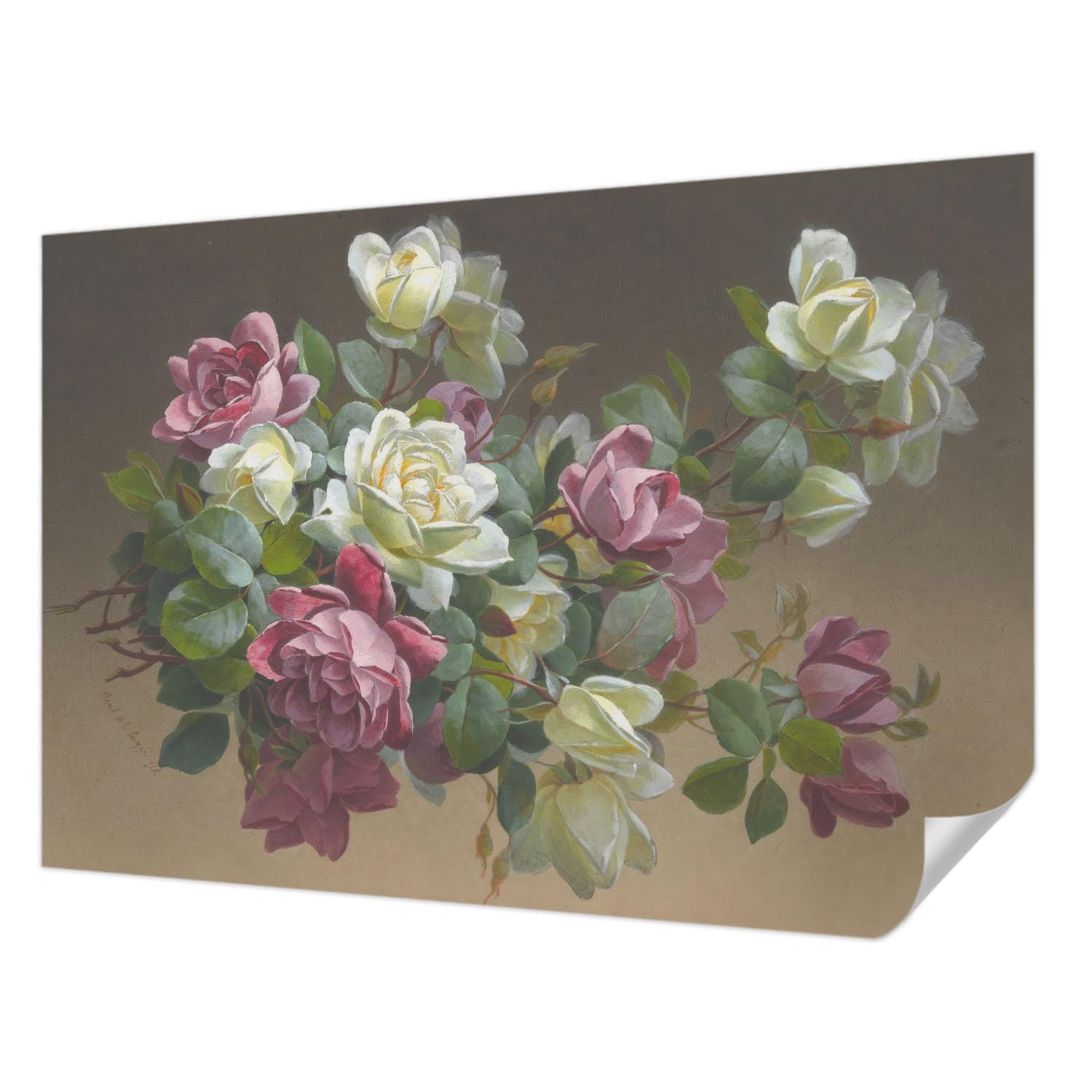 Papier peint auto-adhésif pour chambre et salon au design élégance florale Tulup 152x104 cm