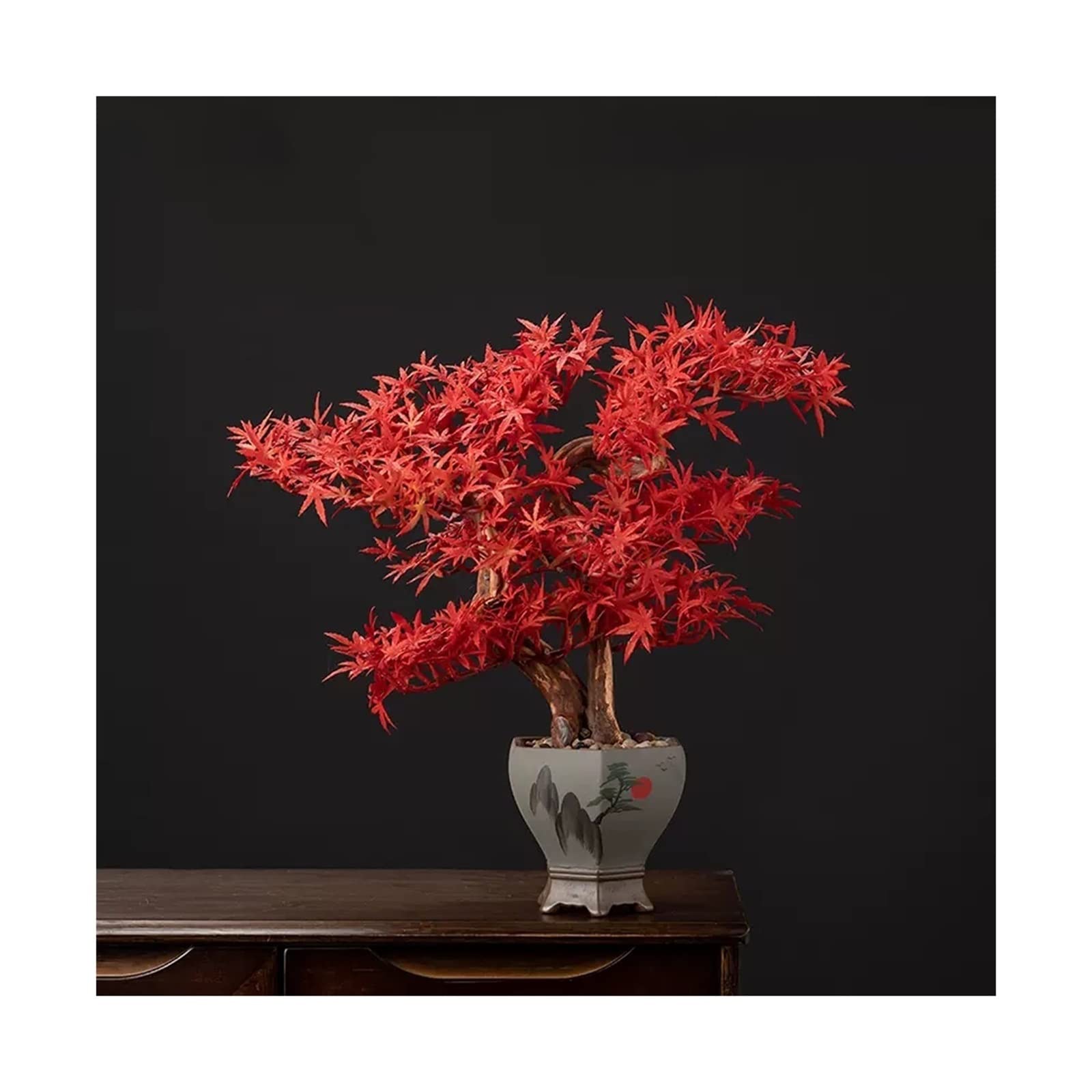 HCZKIUJY Artificial Bonsai Tree Bonsai Tree Fake Pine Bonsai Indoor Decoration Fake Bonsai Artificial Plants for Indoor Room Office Decoration Fake Plant Decoration (A)