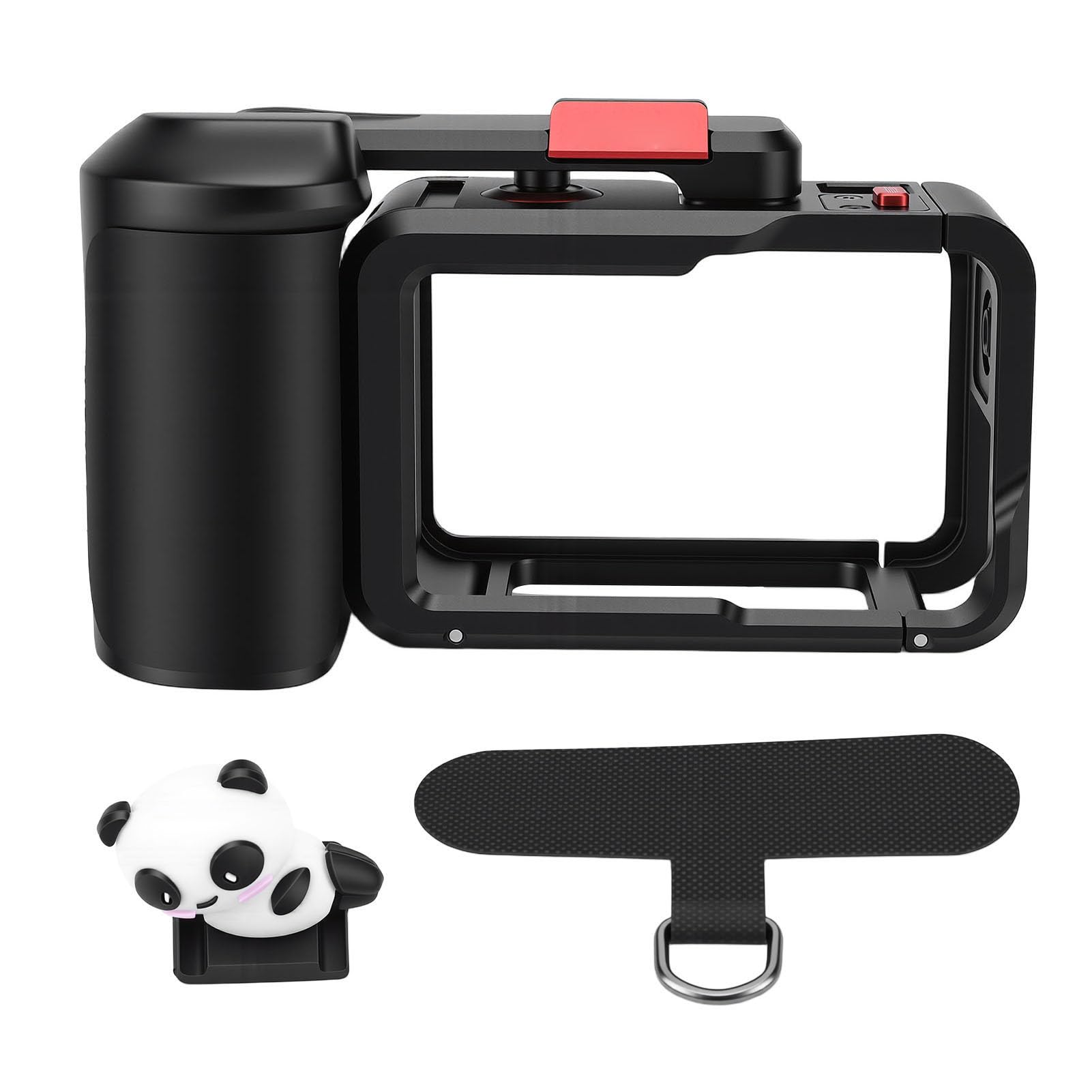LICAEVEY Klatka Ochronna ze Stopu Aluminium do Kamery ACTION 4/3/5PRO, Metalowy Zestaw Wideo z Antypoślizgowym Uchwytem i Uchwytem na Zimne Buty do Vlogowania