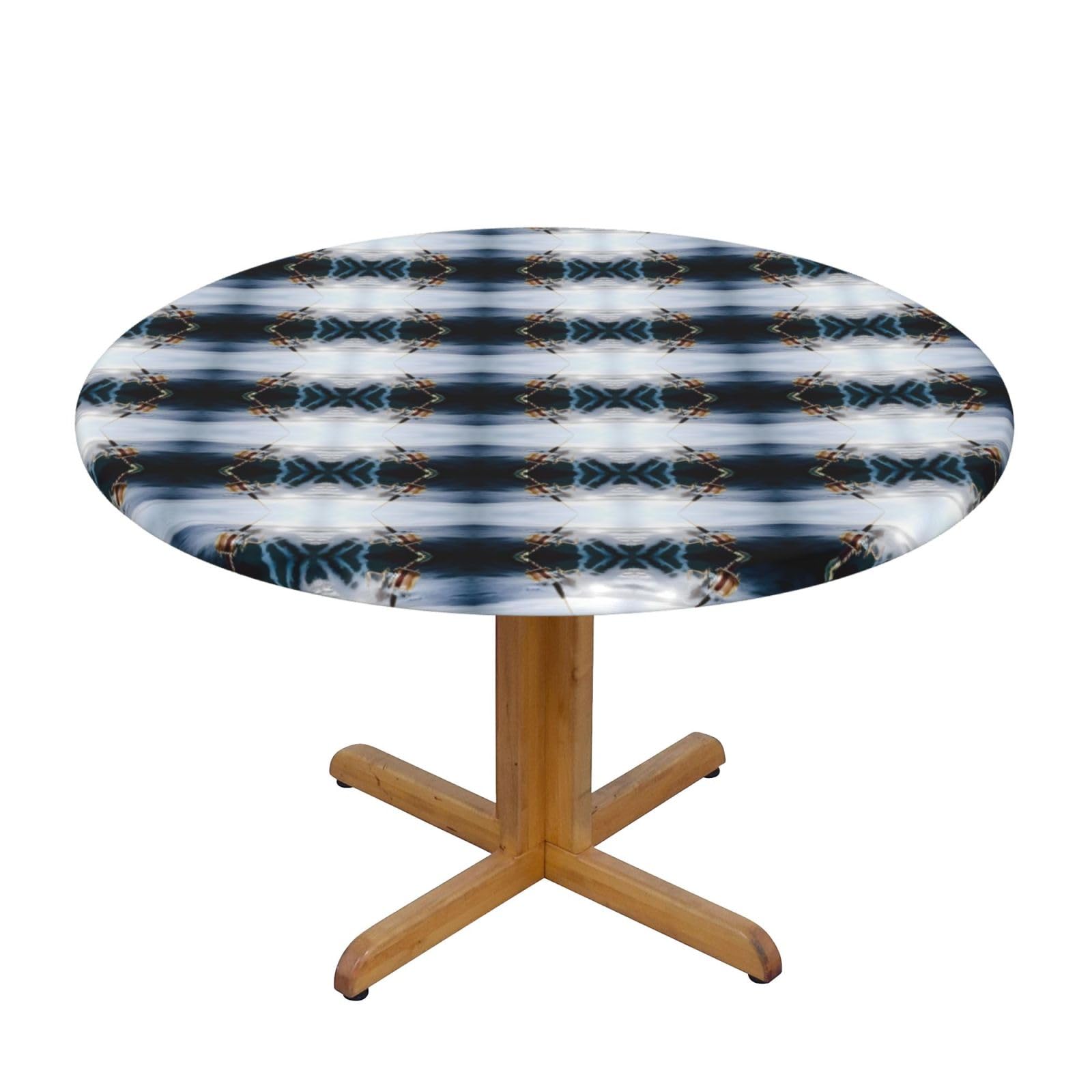 LKJHGFDSAQ - Round Fishing Rod Tablecloth, Waterproof and Stain Protection Fabric, Decorative Table Cover for Round and Octagon Tables