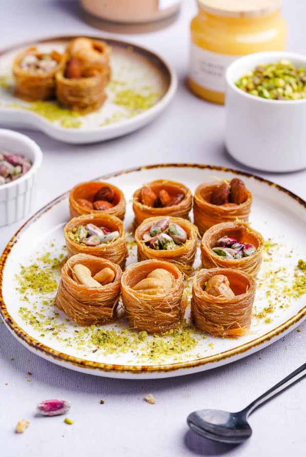 Gourmet Baklava Premium Fresh and Tasty Sweets with Honey, Dry Fruit Nest - Diwali Sweets Paradise in Every Bite (250 Grams) (B0CLY91STM) Amazon Price History, Amazon Price Tracker