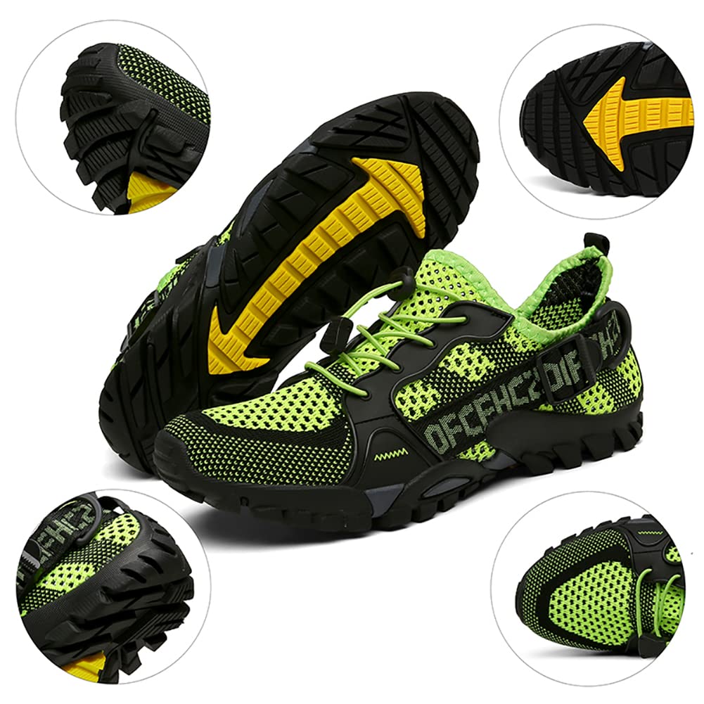 TANGYUGEN Zapatos de agua para hombre y mujer, zapatos de senderismo al aire libre, secado rápido, zapatos acuáticos para playa, viajes, senderismo, escalada