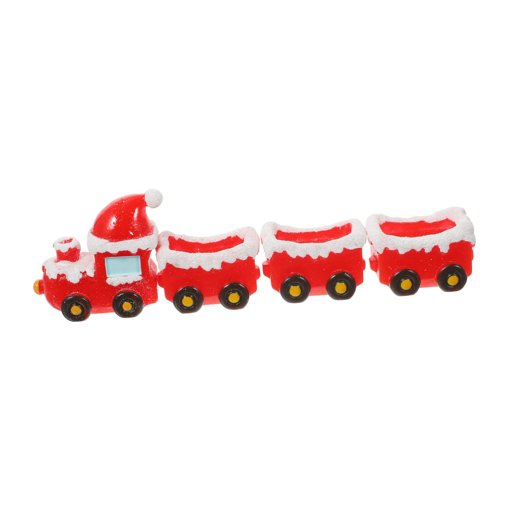 Mikikit 5 Set Ornamenti Del Treno Di Natale Figurina Cervo Scena Del Villaggio Di Natale Micro Articoli Natalizi Arredamento Natalizio Accessori Miniatura Di Natale Resina