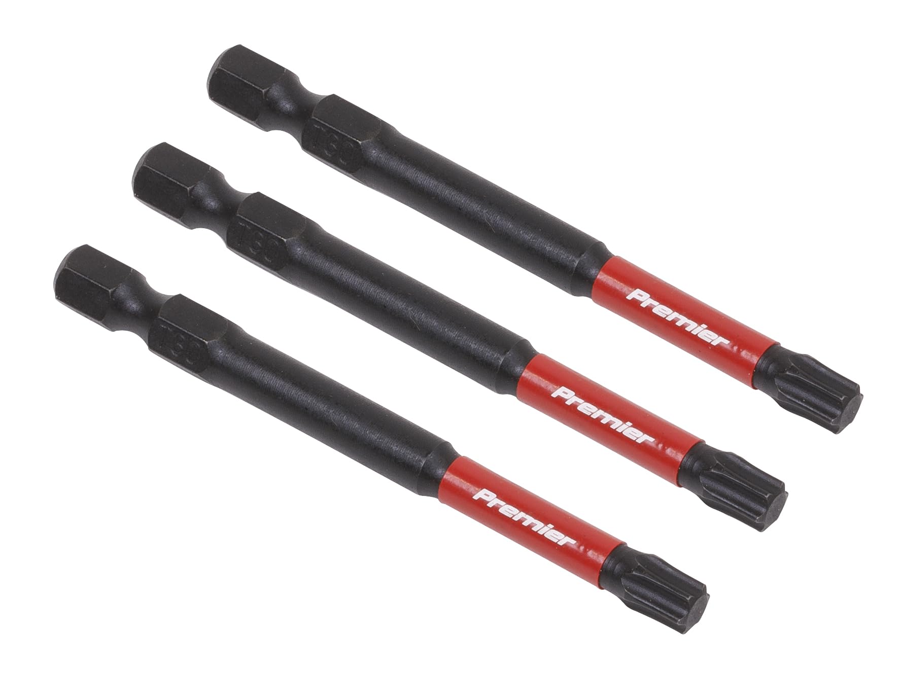 Sealey TRX Star* T30 Impact Power Tool Bits 75mm - 3pc AK8270