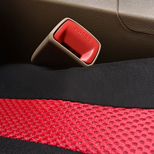 Flying Banner Fashion Mesh Universal Passform entworfen Auto Sitzbezüge Set (Vordersitze, Rot und Schwarz)