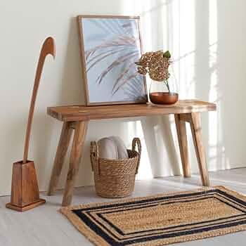 【訳あり】チーク×レザーベンチw120cm 通常77,000がなんと！ オールドチーク ロングベンチ 幅100cm 【53900】 /アジアン雑貨