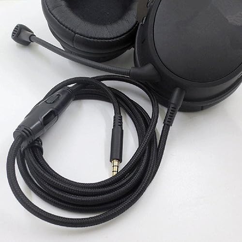 Miniatura 3 de Cable de audio para auriculares de longitud de 4.9 ft/59 pulgadas, conector de 0.138 in para HyperX- Cloud/Cloud Alpha Gaming Headset Accesorios de