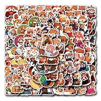 110 Pack Red Panda Cute Animal Stickers Waterproof Cartoon Little Panda Stickers for Water Bottle Laptop Car Bicycle Skateboard Scrapbooking Notebook,Panda Stickers for Kids Teens Adult