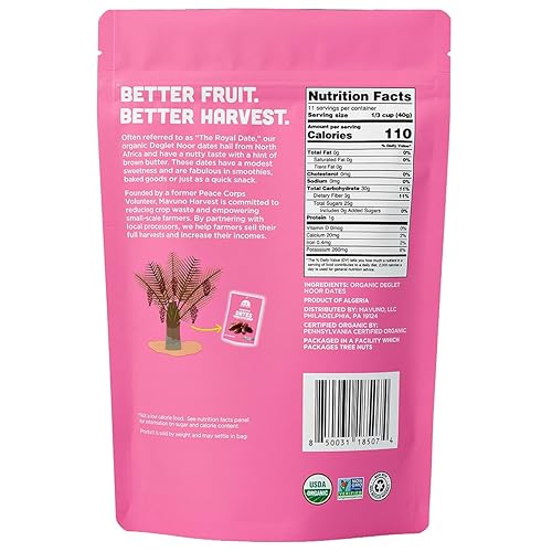 Miniatura 10 de Mavuno Harvest Paquete variado de frutas secas orgánicas, mango seco, papaya, piña, plátano, yaca y mezcla tropical, saludable, vegano, sin azúcar