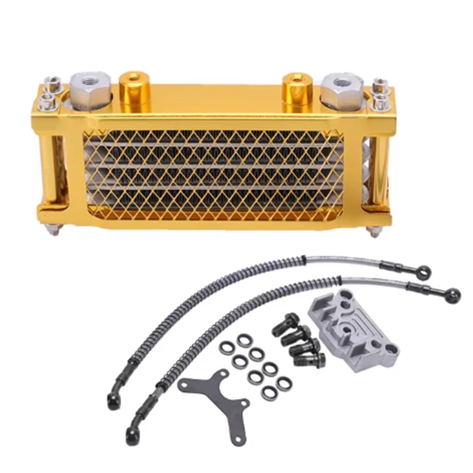 Chłodnica silnika Dla 50 70 90 110 125 140cc motor terenowy ATV motocykl chłodnica oleju chłodnica chłodnica oleju zestaw Chłodnica Oleju(Gold-125cc-140cc)