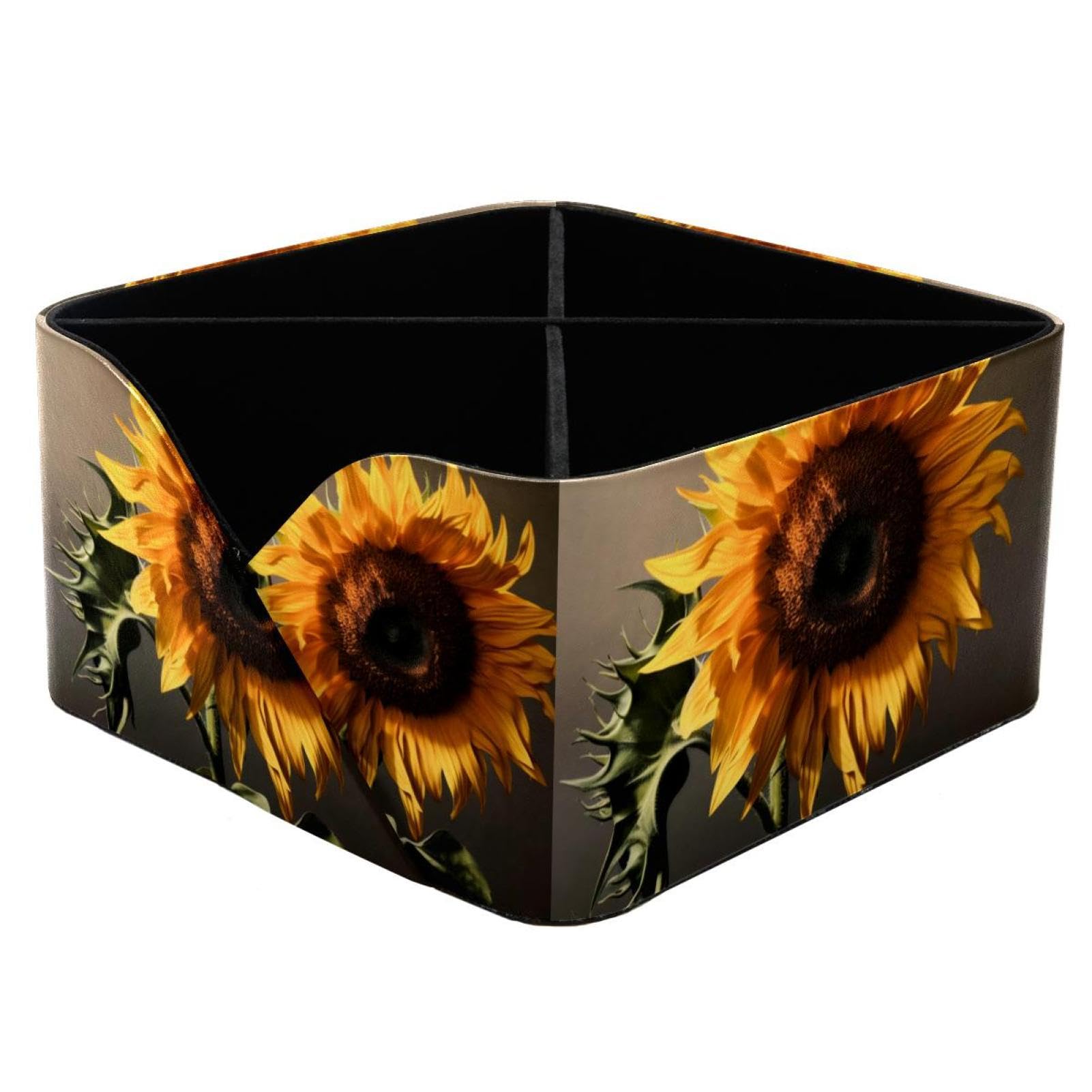 Rangement bureau rectangulaire tournesol pour éliminer le désordre des stylos et pinceaux