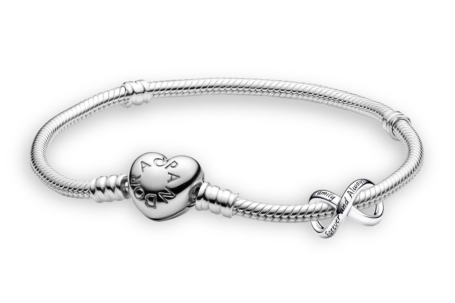 PANDORA Damen-Armband Starter-Set Silber Für Immer & Ewig 28922 | Schmuckset mit Unendlichkeits-Charm für Frauen 925 Sterlingsilber, Symbol ewiger Liebe