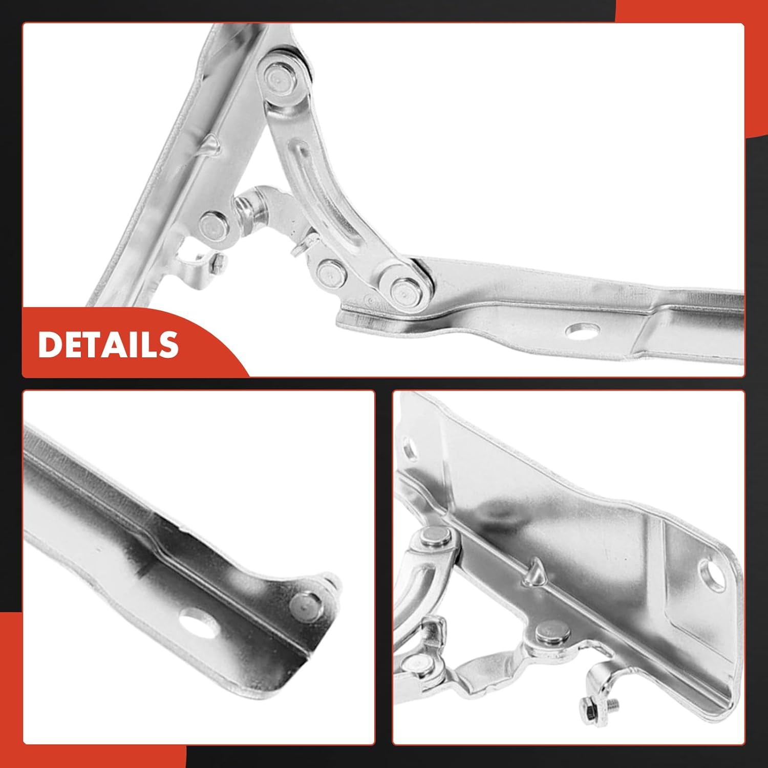 A-Premium Driver and Passenger Hood Hinges Compatible with Kia Optima 2016-2020, Set of 2 Front Left and Right Side Hood Hinges