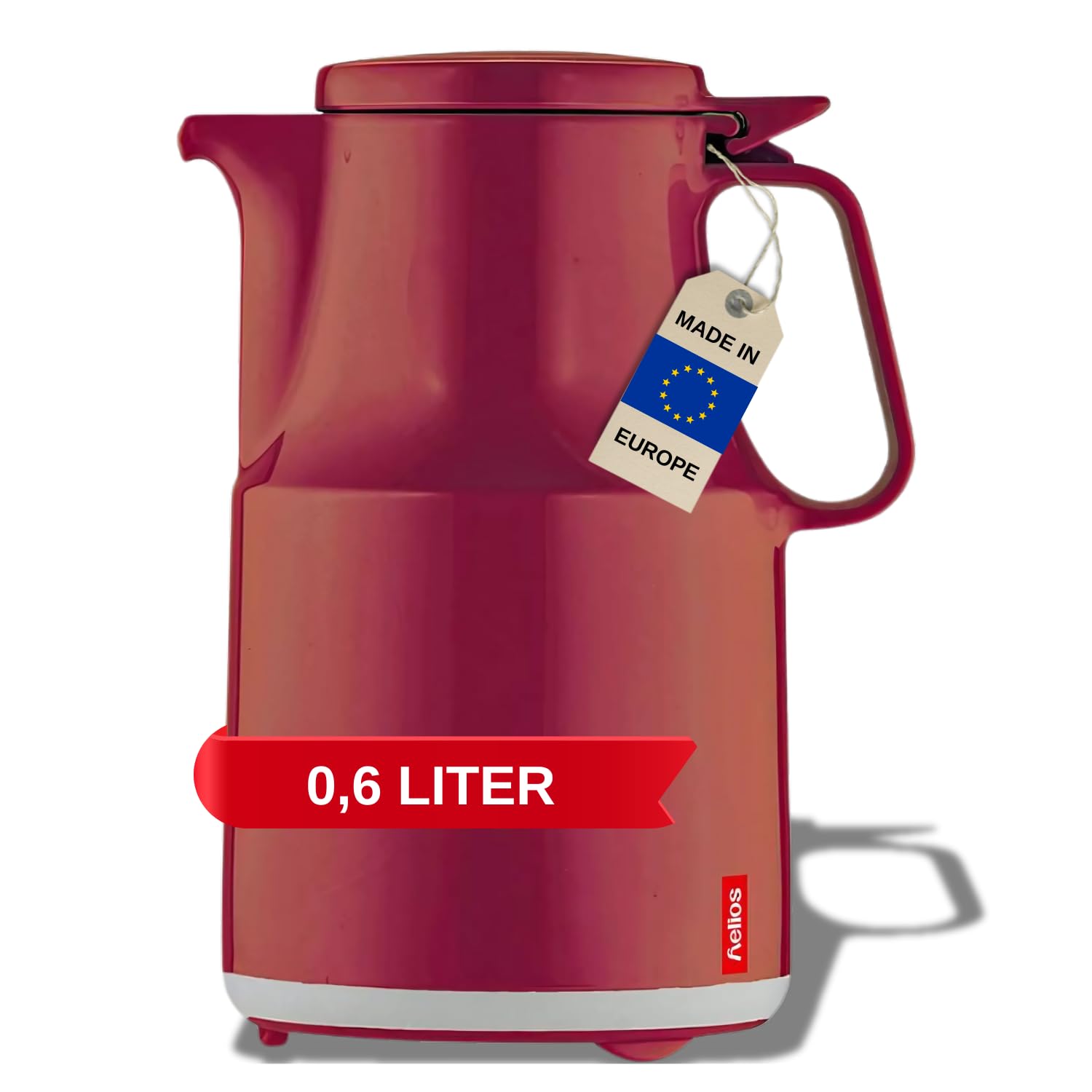 Amazon｜ヘリオス 卓上ポット サーモボーイ 600ml レッド 373425｜保温