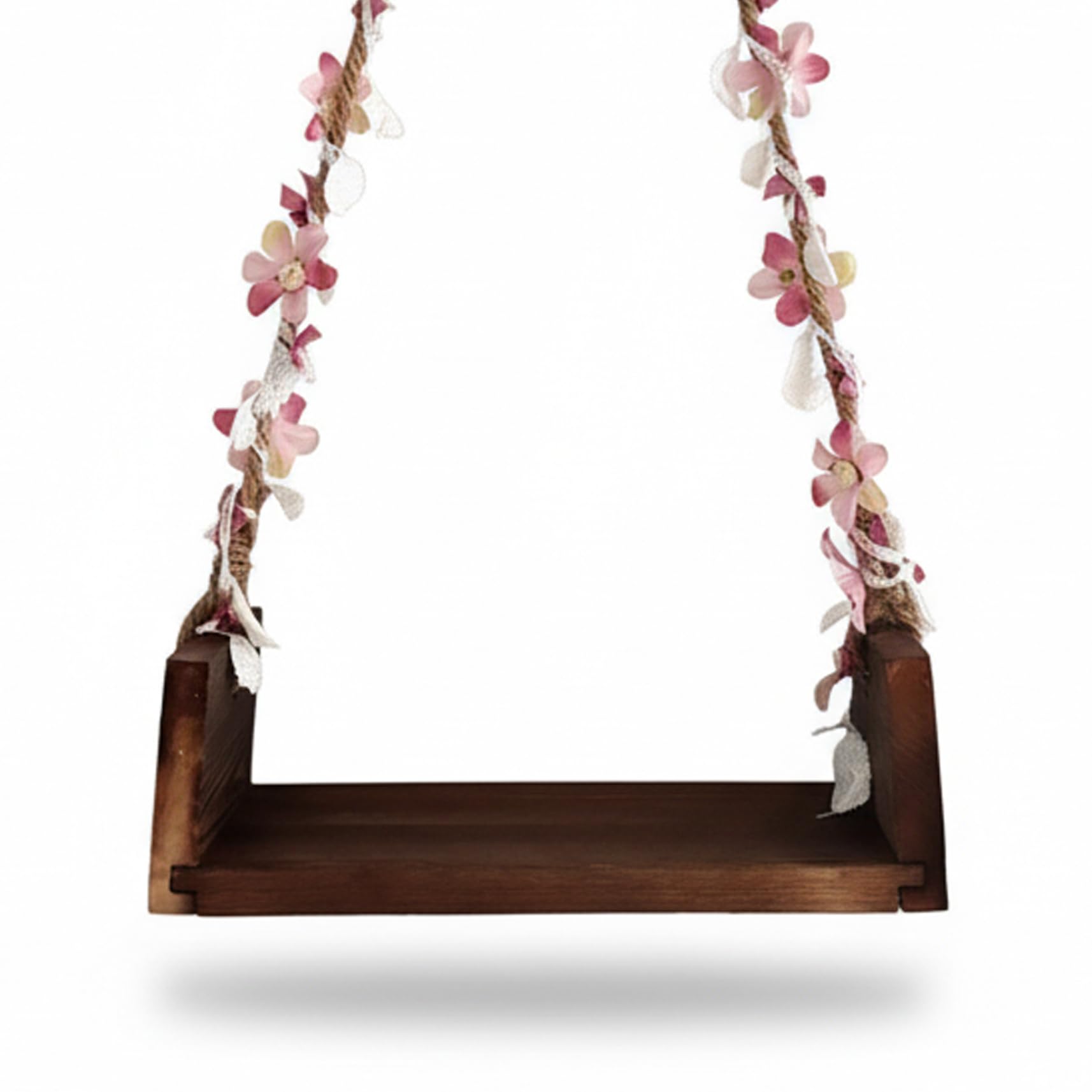 Accesorios fotográficos para recién nacidos columpio de madera decorativo