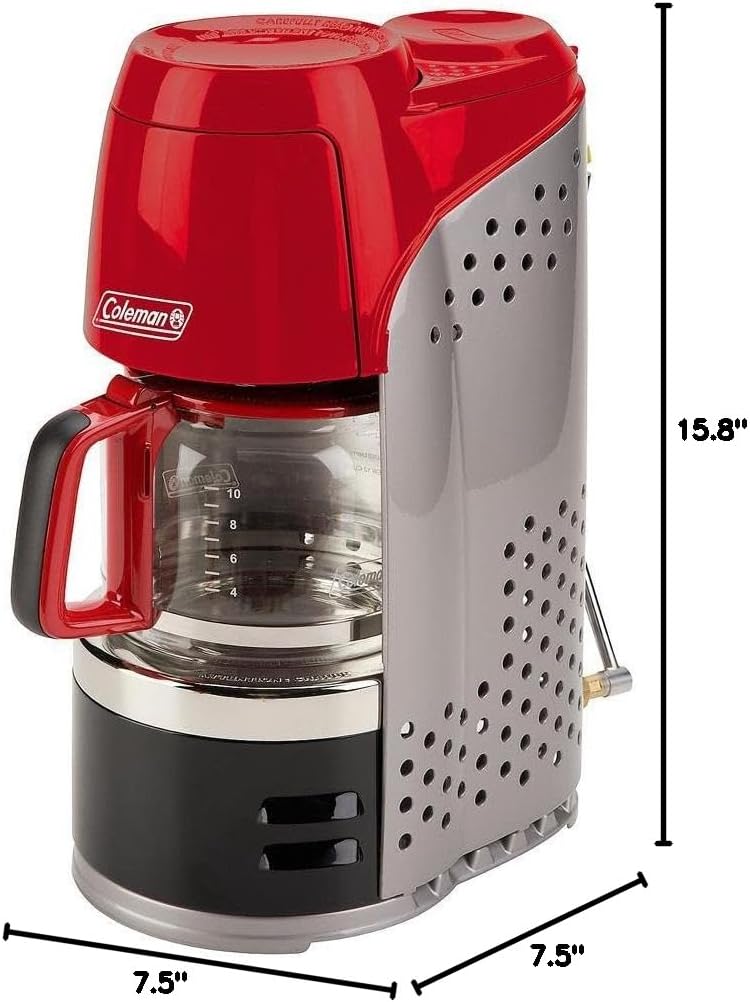 Dimensions of the Coleman QuikPot Propane Coffee Maker