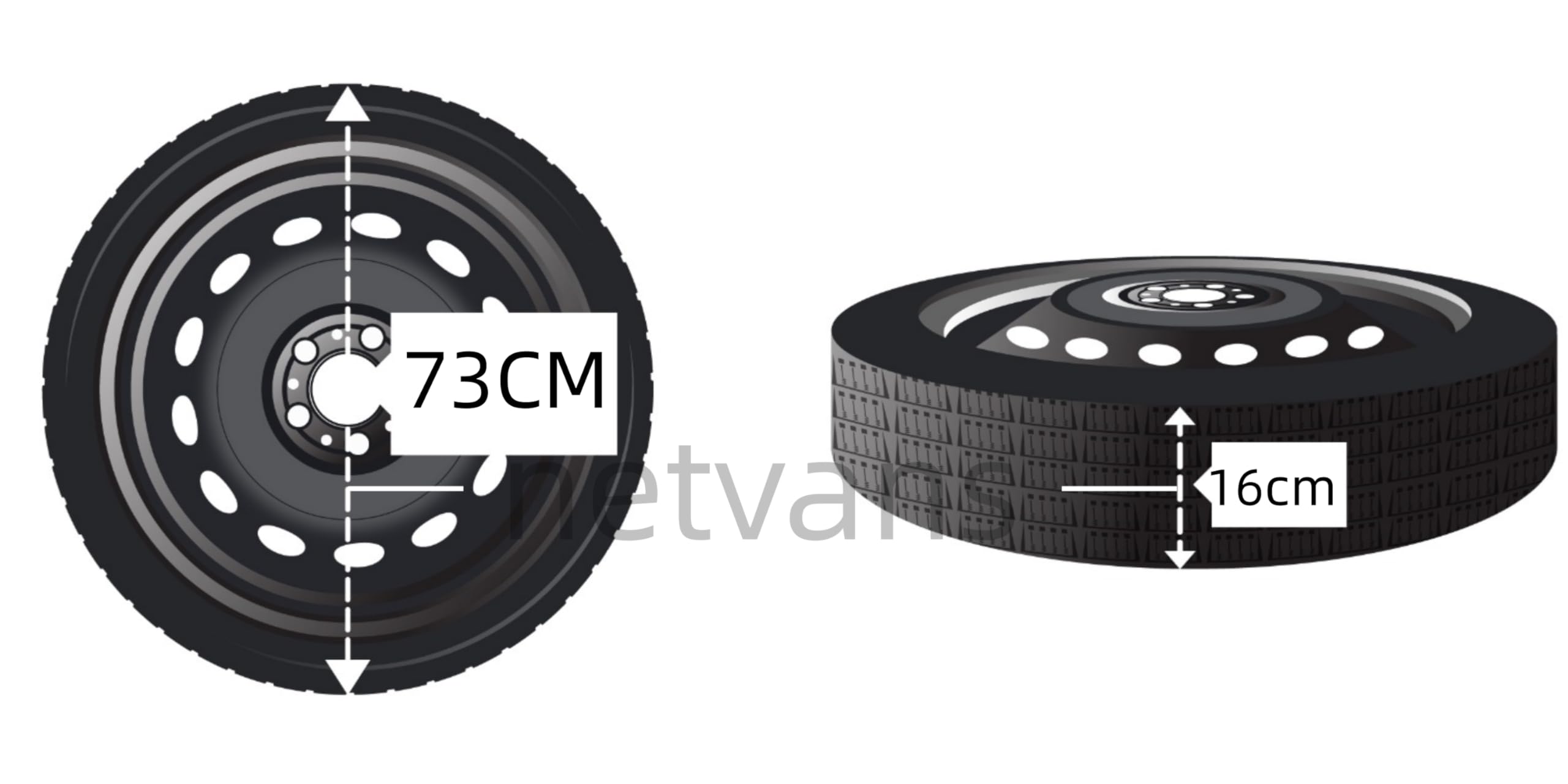 Tesla Model Y Koło Zapasowe 19" D'angelo Kit Ruotino di Scorta 155/80r19