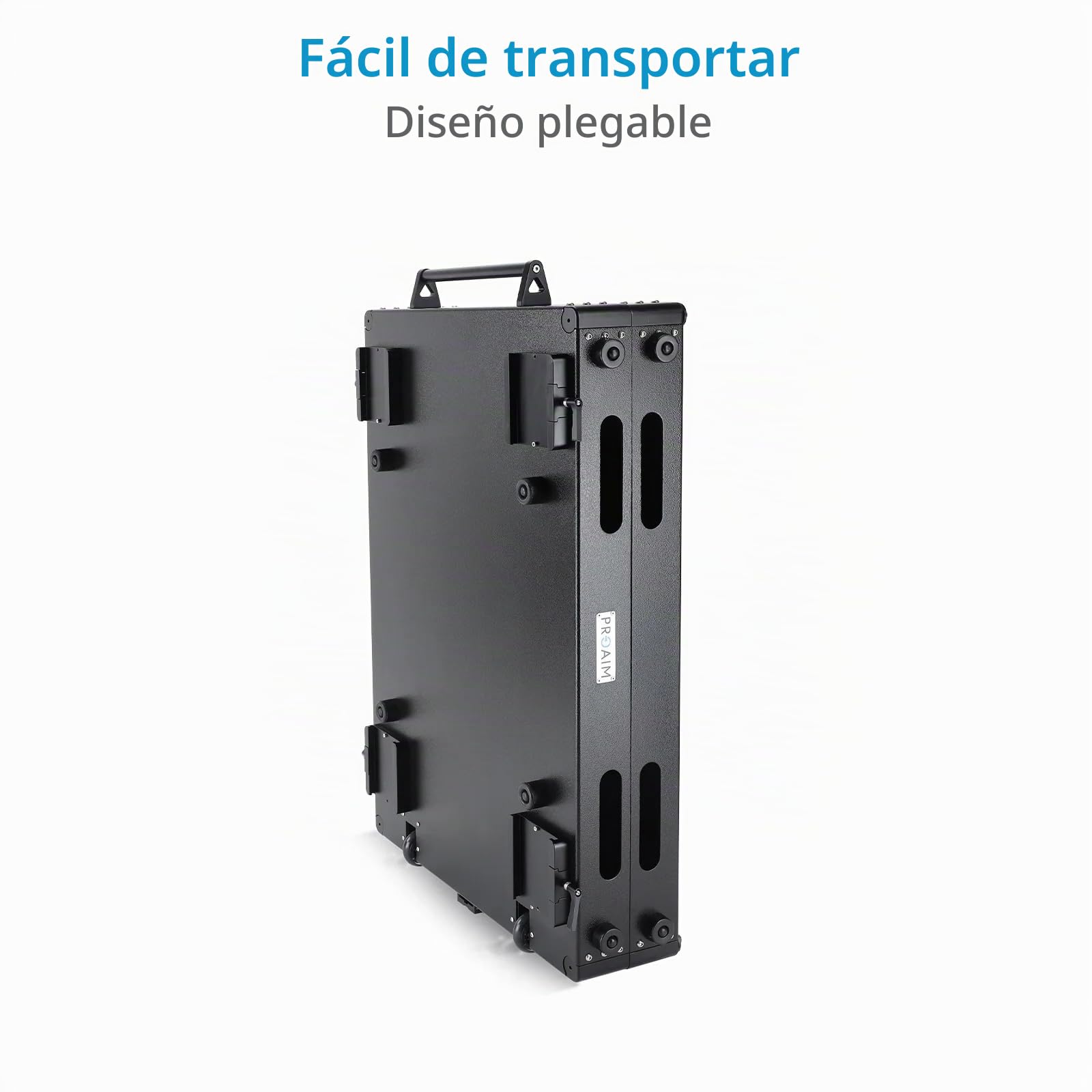 Carro de cámara de producción de Video Proaim bowado Pro de 36 Pulgadas para cineastas, productores de Video y fotógrafos (CT-BWDO-PRO-36) | Estructura de aluminio y acero con ruedas neumáticas 9" y frenos traseros; montaje sin herramientas 2-3 min, plega