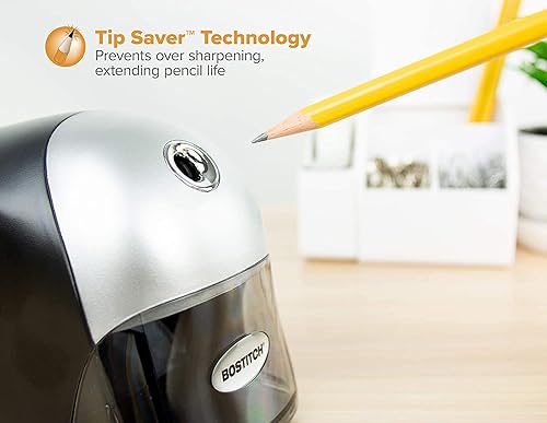 Miniatura 3 de Bostitch QuietSharp Executive - Sacapuntas eléctrico, negro (EPS8HD-BLK) paquete de 2