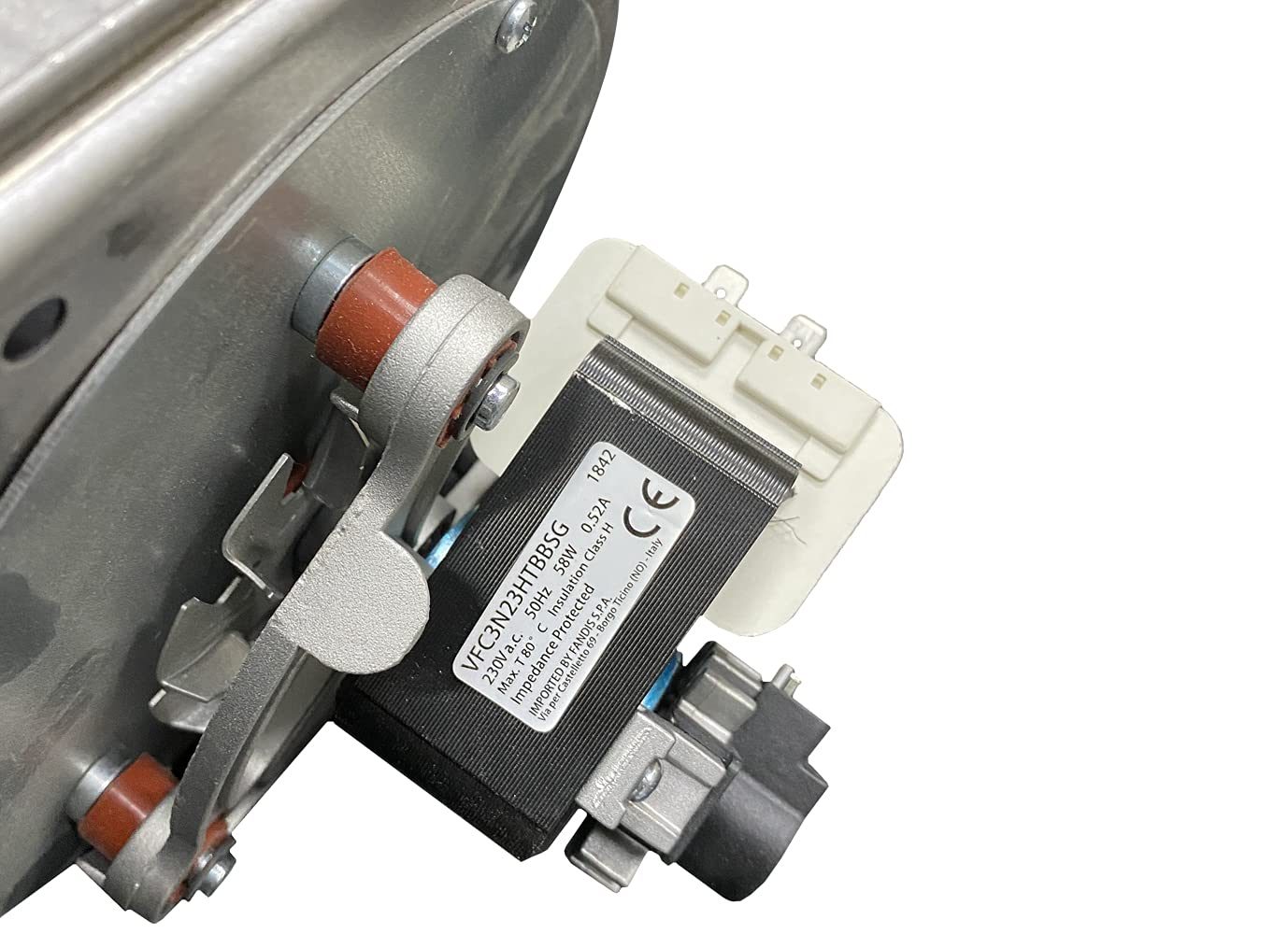 ERICAMBI, Fandis Estrattore Aspiratore Fumi per Stufe a Pellet, Provvisto di Girante in Acciaio Inox, Equipaggiato con Encoder, Numero di Giri 2650 RPM, Potenza 50W, Ventola Ø 150mm