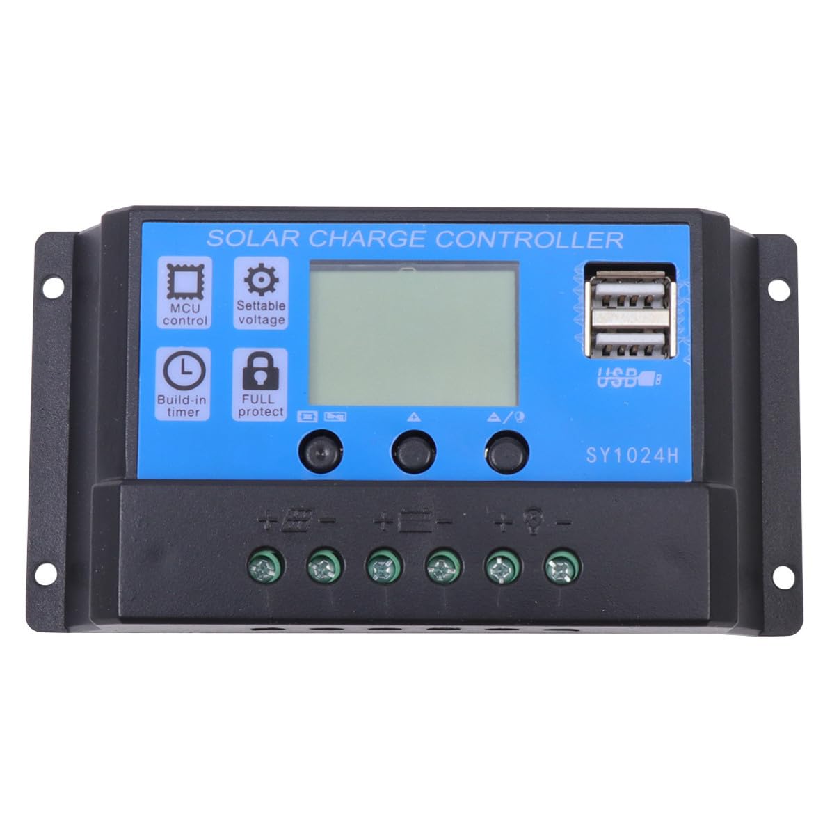 Pannello Solare Monocristallino 18w 5v 12v con Controller Nero