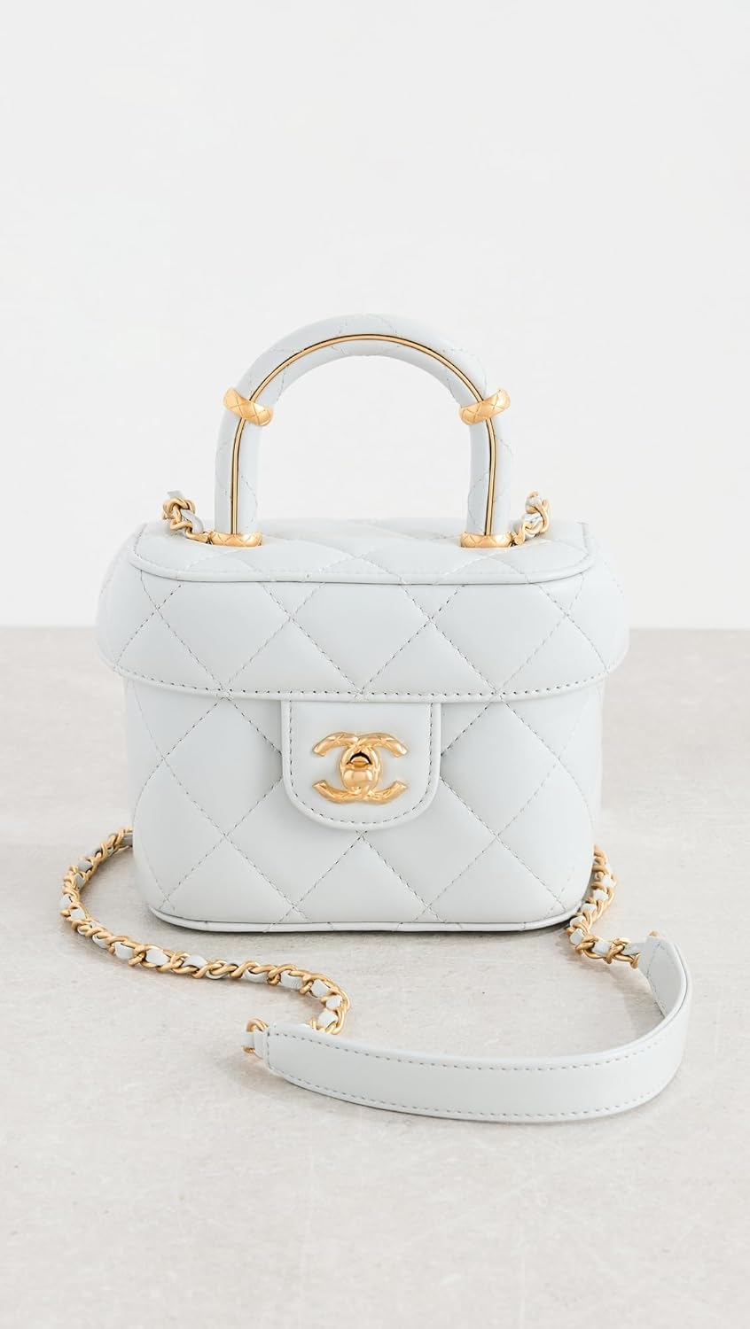 CHANEL What Goes Around Comes Around Women's Pre-Loved Lambskin Hndlcrsh Vanity Case - Image 2