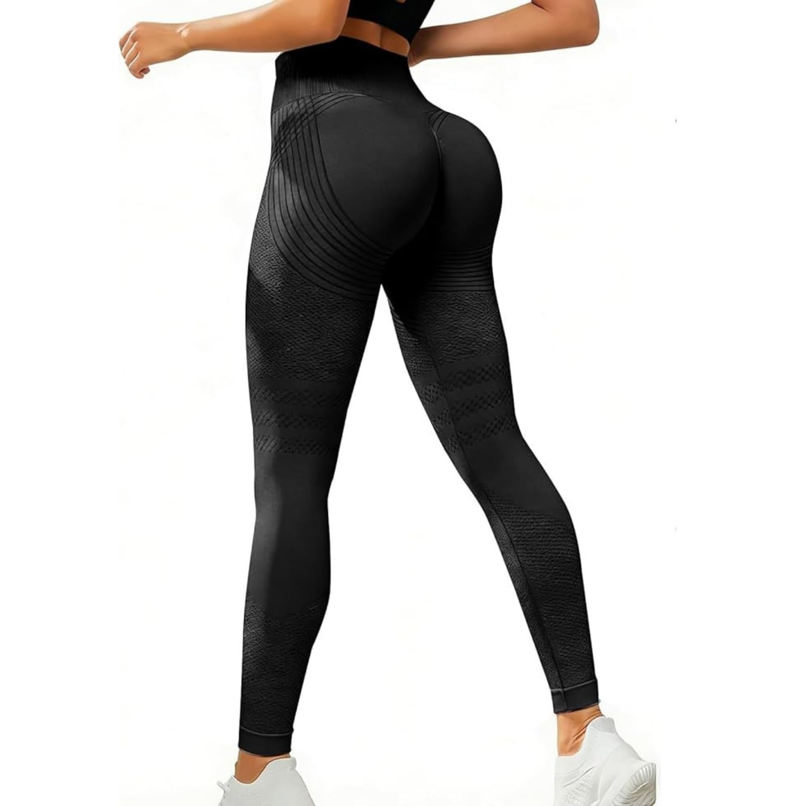 Anti Cellulite Compression 3D Leggings for Women with Resistance Bands Butt Lifting Tummy Control Gym Yoga Pants