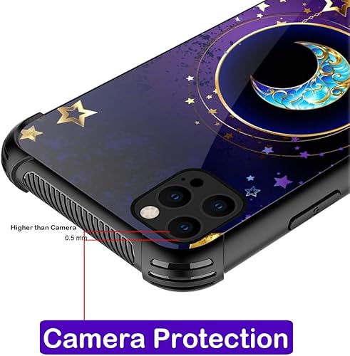 Miniatura 10 de ZHEGAILIAN Funda compatible con iPhone 13 Pro Max, diseño de girasol, luna y cielo estrellado para niñas