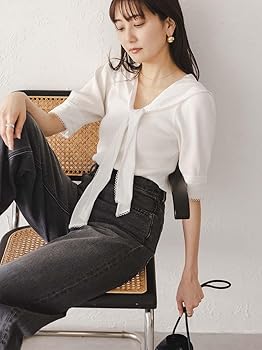 Amazon | Susスカーフブラウスドッキングプルオーバー SWNT252109IVRF