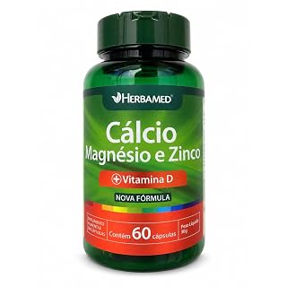 Herbamed Cálcio, Magnésio, Zinco e Vitamina D3 600 mg — 60 cápsulas