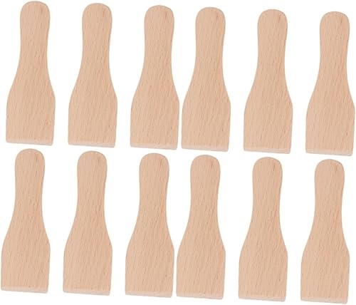 HEMOTON Conjuntos de utensilios de cocina de madera Pala segura espátula de mantequilla de madera Jam Scraper Simple diseño práctico piezas