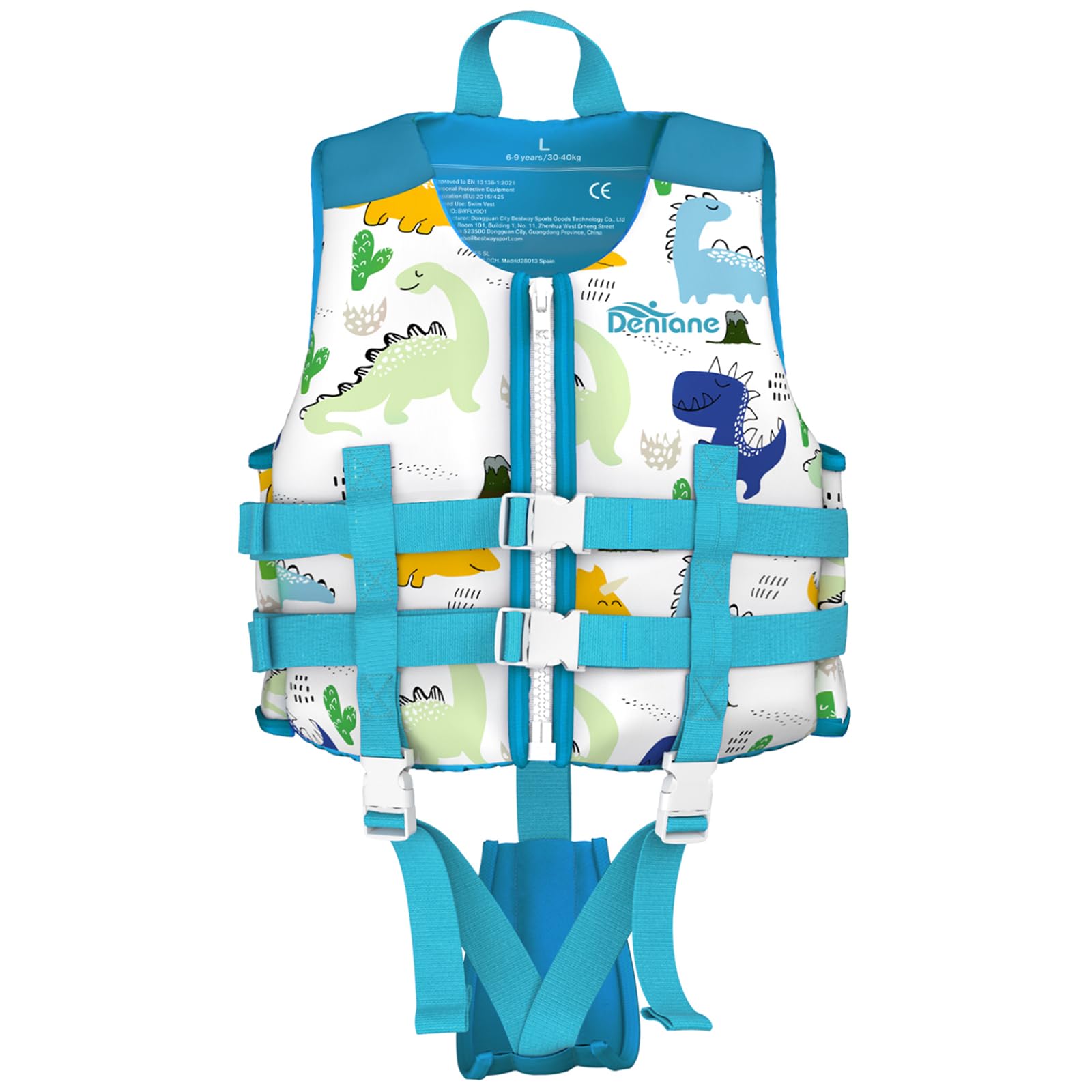 Denlane Schwimmweste ‎Kinder 2-9 Jahre(15-40kg), TÜV Geprüfte Ideale Kleinkinder Schwimmhilfe für Jungen und Mädchen
