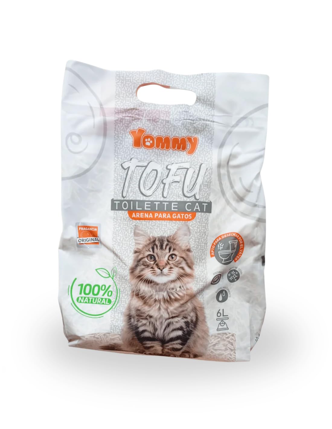 Arena para Gato de Tofu YOMMY Natural 6L