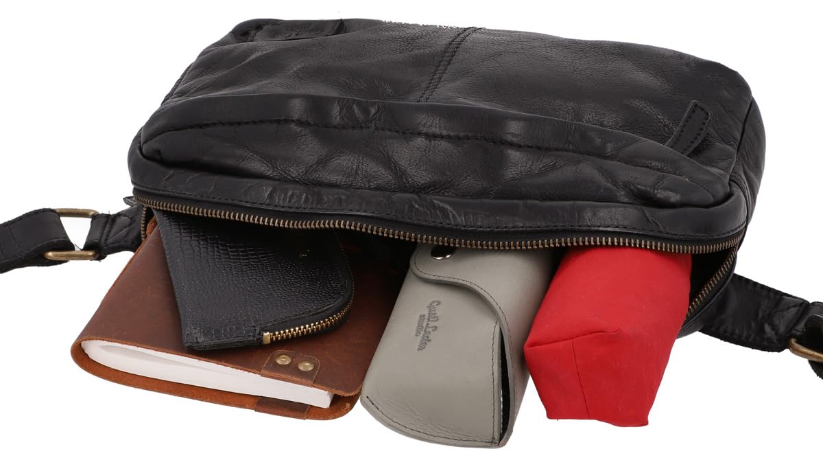 Gusti Umhängetasche Leder - Amara Damen Handtasche Ledertasche Vintage Leder