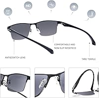 Vista 17 de Premium 2 PACK Durable Progressive Multifocus Reading Glasses for Men Blue Light Blocking Computer Reader Anti Eyestrain Metal Frame Spring Hinges