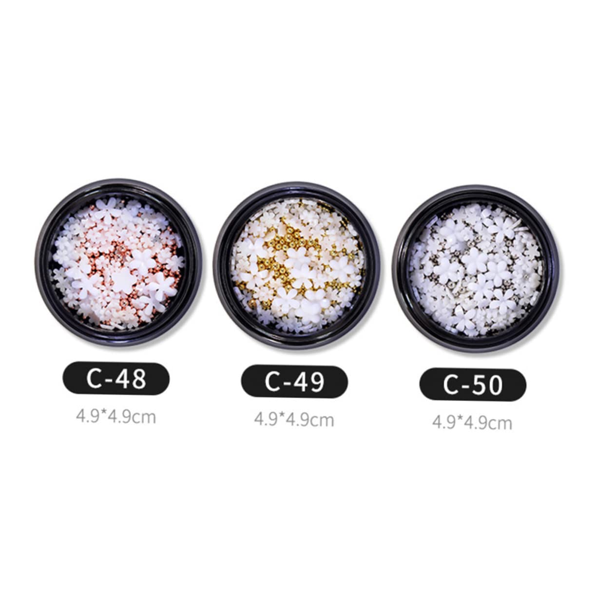 Didiseaon Flower Charms for Nails Nail Art Decorations Manicure DIY Accessory Resin Flower Random Color