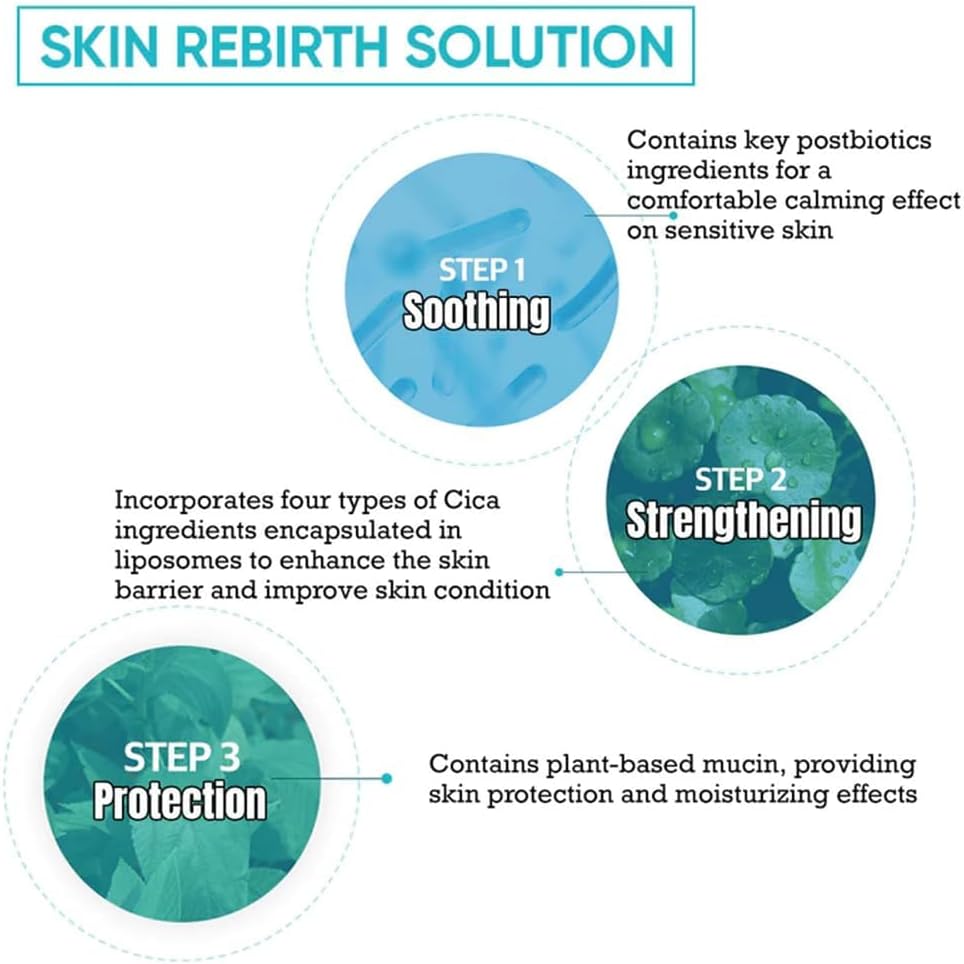 LEADERS Cosmetics Calming Biotics Ampoule - 30ml/1.01 Fl Oz Soothing and Deep Hydrating for Sensitive Skin Reinforces Skin Barrier