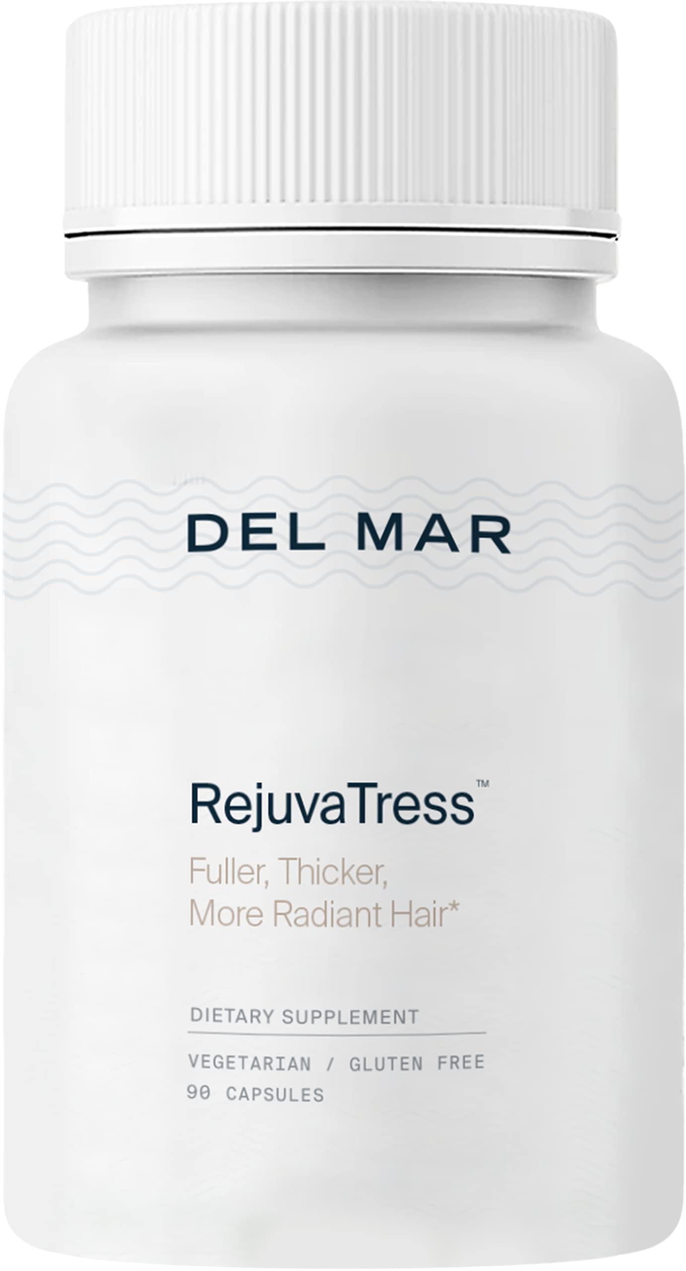 Del Mar Labs RejuvaTress - Hair Growth for Women 90 Vegetarian Capsules with Biotin, Green Tea, Zinc, Saw Palmetto Helps Prevent Loss Supports Fuller, Thicker