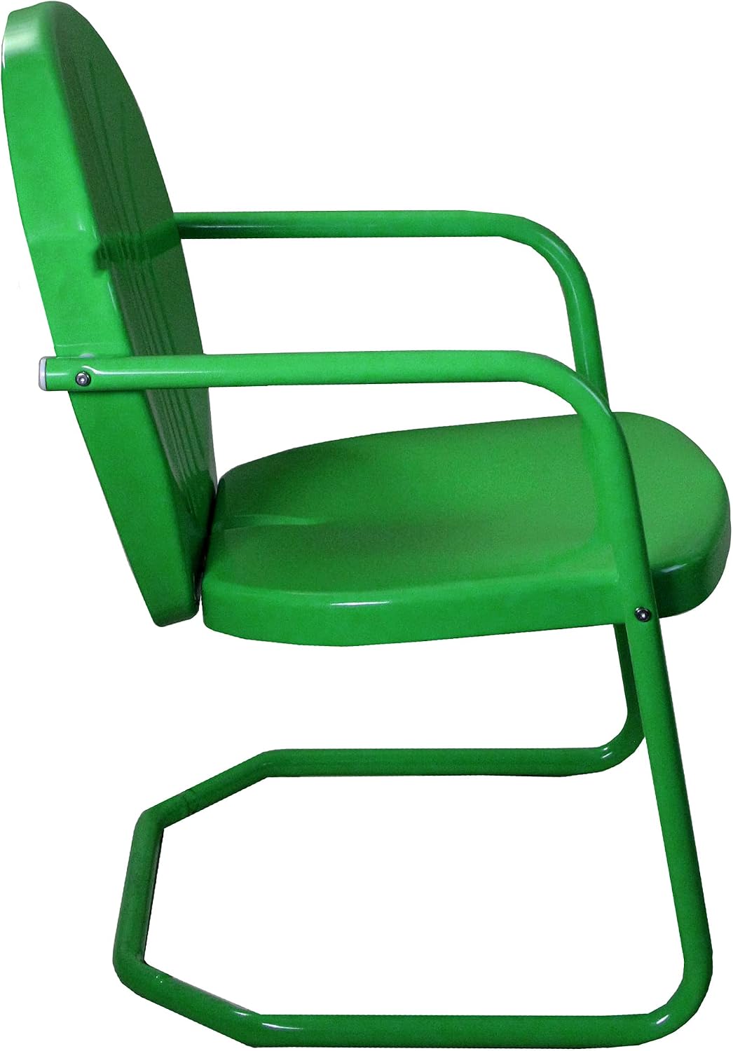 Northlight 34-Inch Outdoor Retro Tulip Steel Armchair, Green