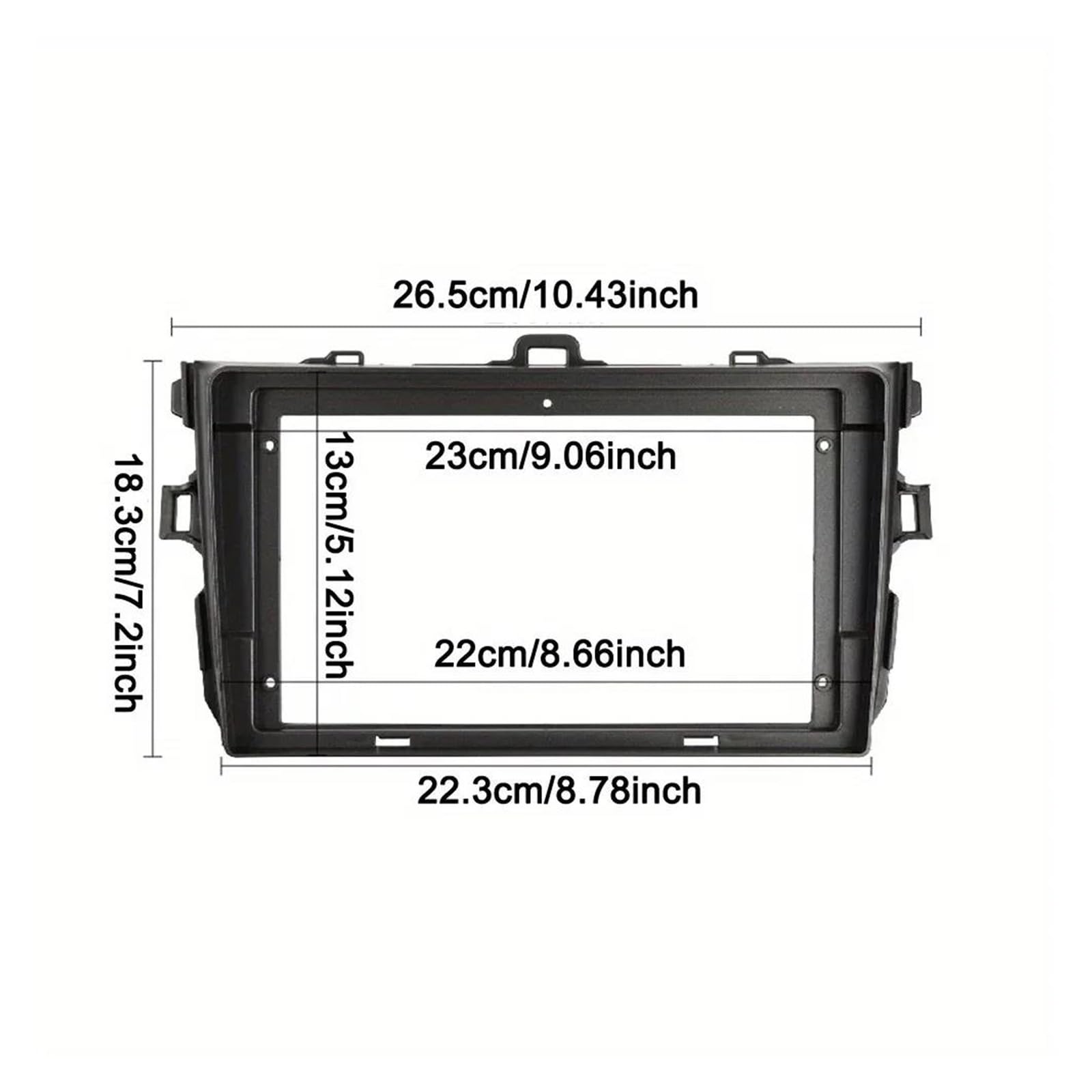 Genérico Adaptador Radio Coche Marco Radio Coche 9 Pulgadas, Soporte para Consola Central Y Panel Frontal para Reproductor Multimedia para Toyota para Corolla 2006-2013(Frame-Cable)